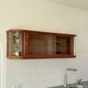 Polish Mid-Century Modern Wall Showcase Cabinet – Beveled Glass & Wood Vene