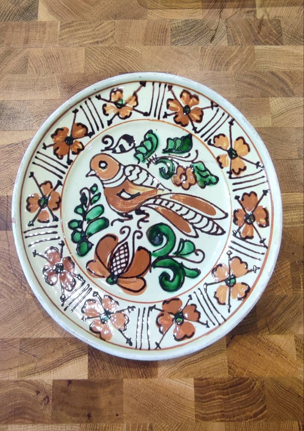 Ceramic plate Mathé Dénes pottery Korond