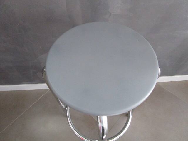 Vintage bar stool - chrome metal and wood