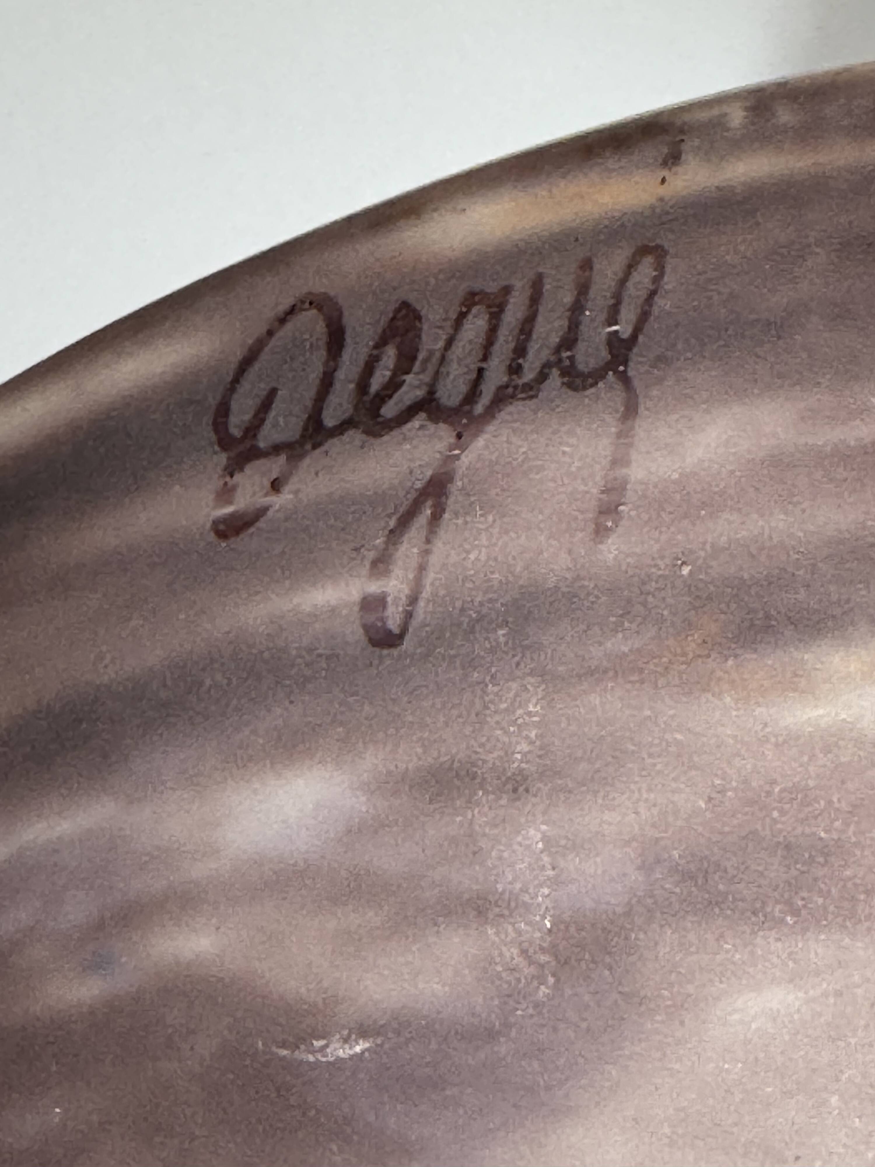 Art Deco ceiling light with four lights signed DEGUÉ (David Gueron)