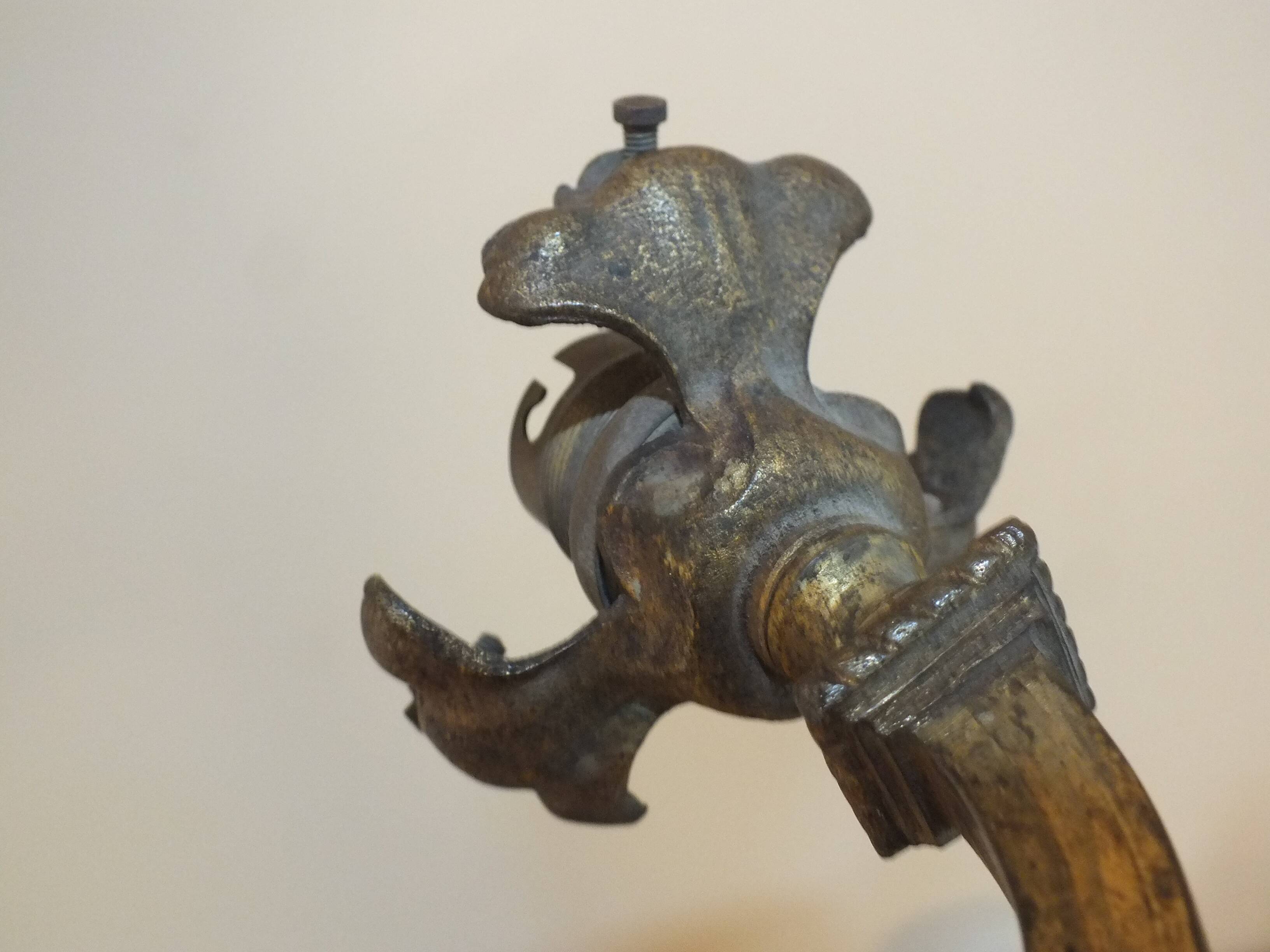 Large old bronze wall light