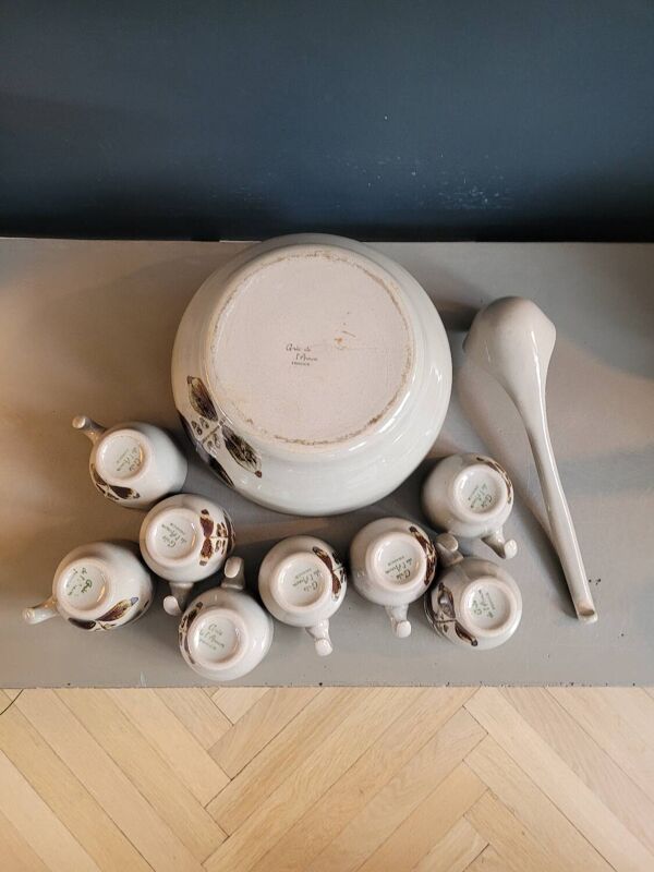 Service à salade de fruits Grès de l'Arnon