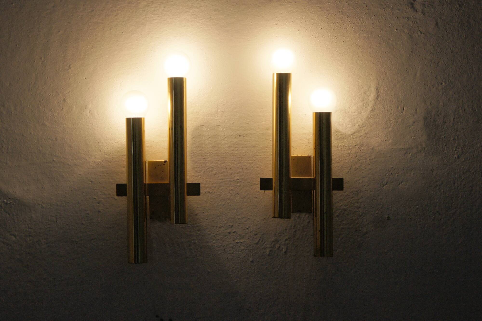 Vintage wall lamp by Sciolari , Italy 1970s set of 2