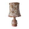 Wood lamp with lampshade floral fabric