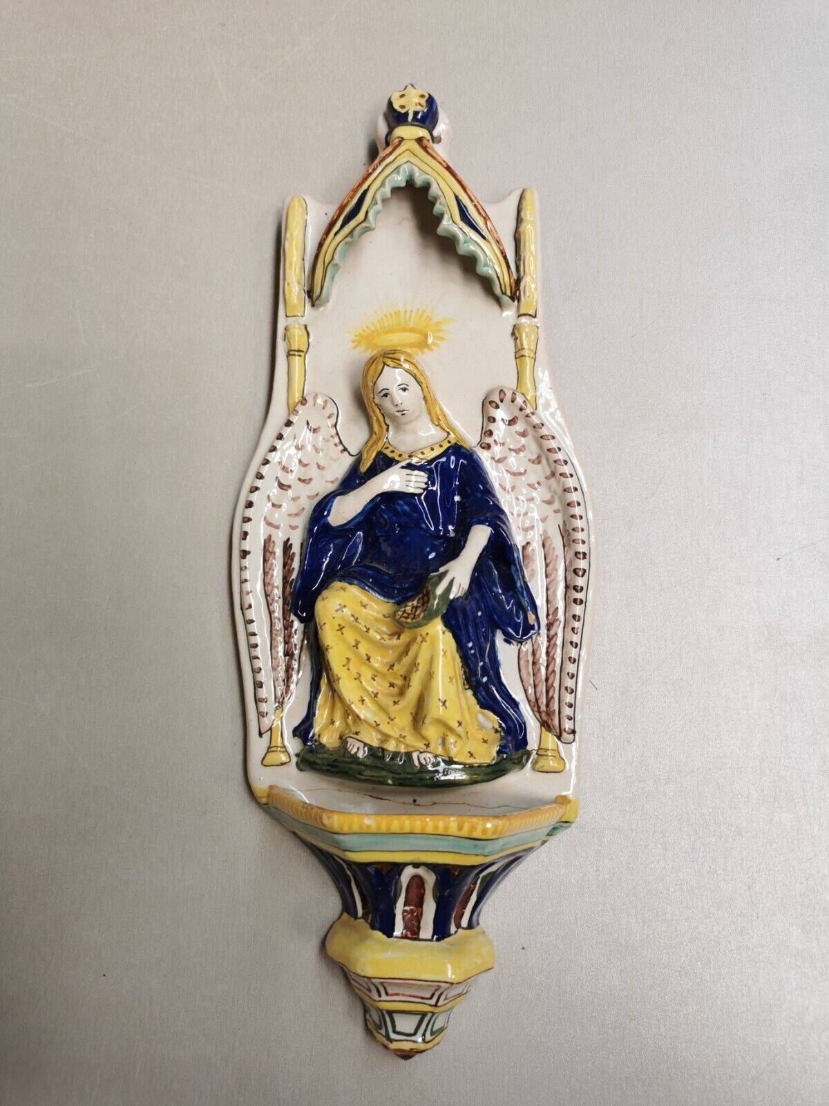 Former font of collection in faience of quimper hb. angel
