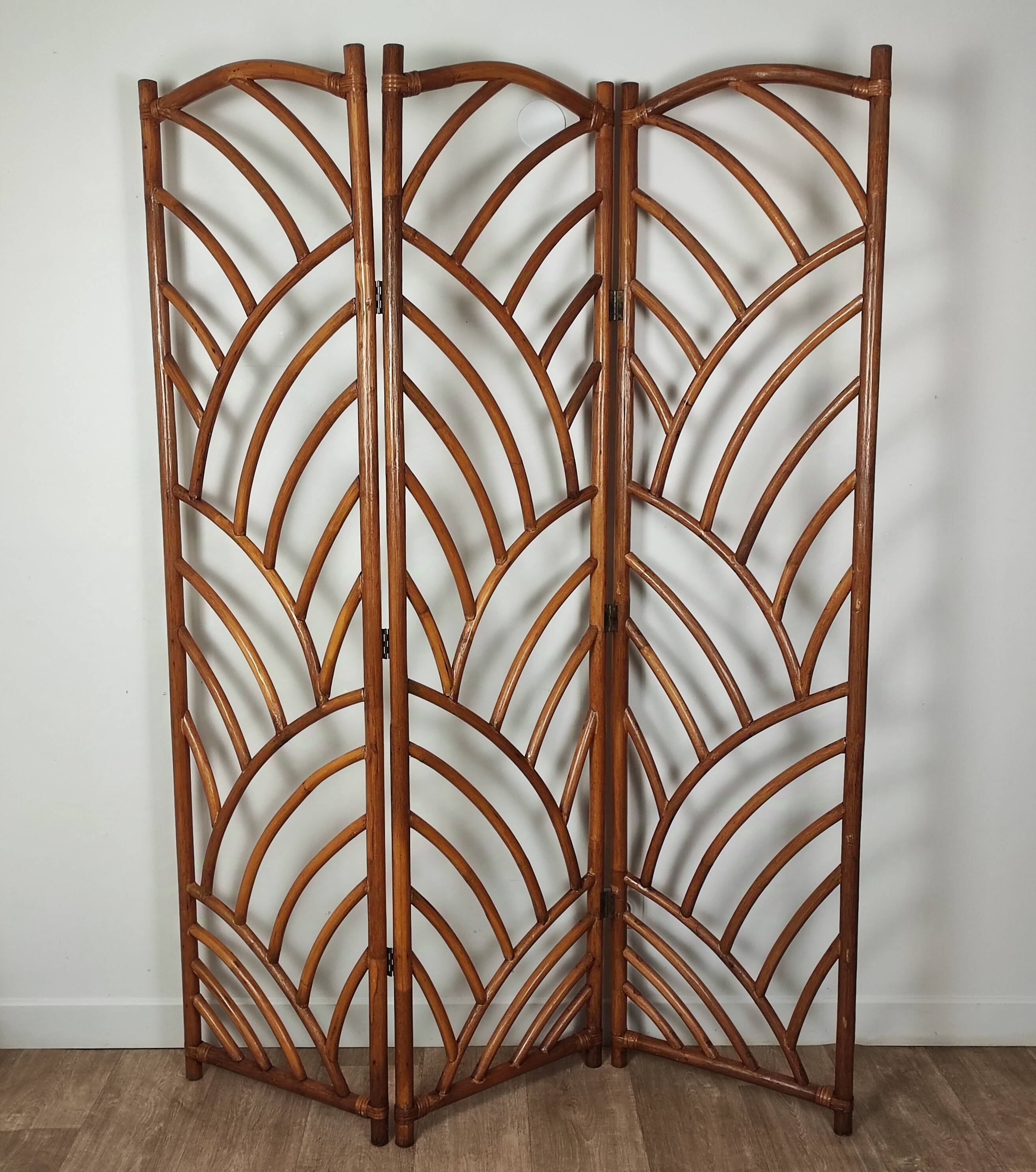 Bamboo and rattan screen