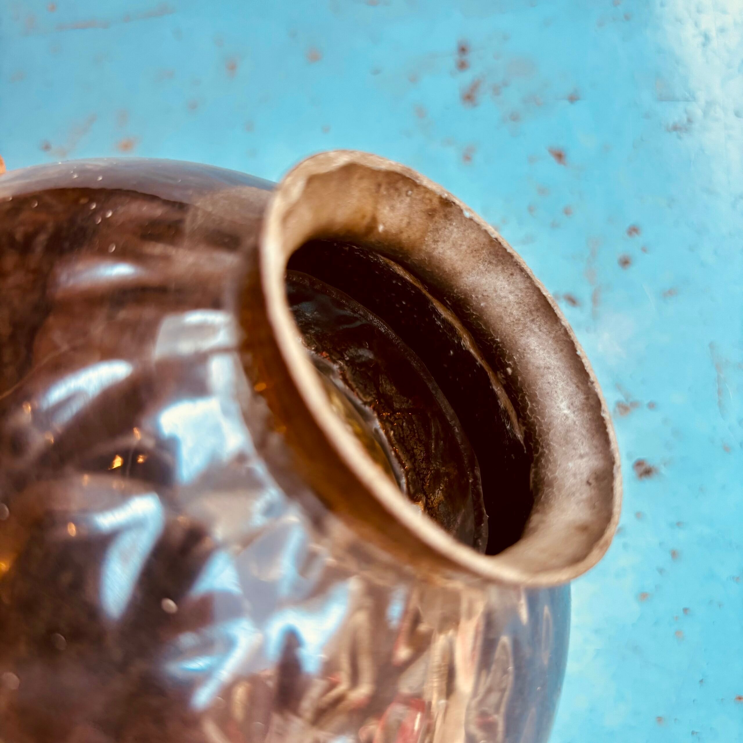 Pair of double-sided mercury glass pendants