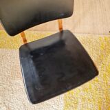 Vintage Scandinavian chair with compass legs.