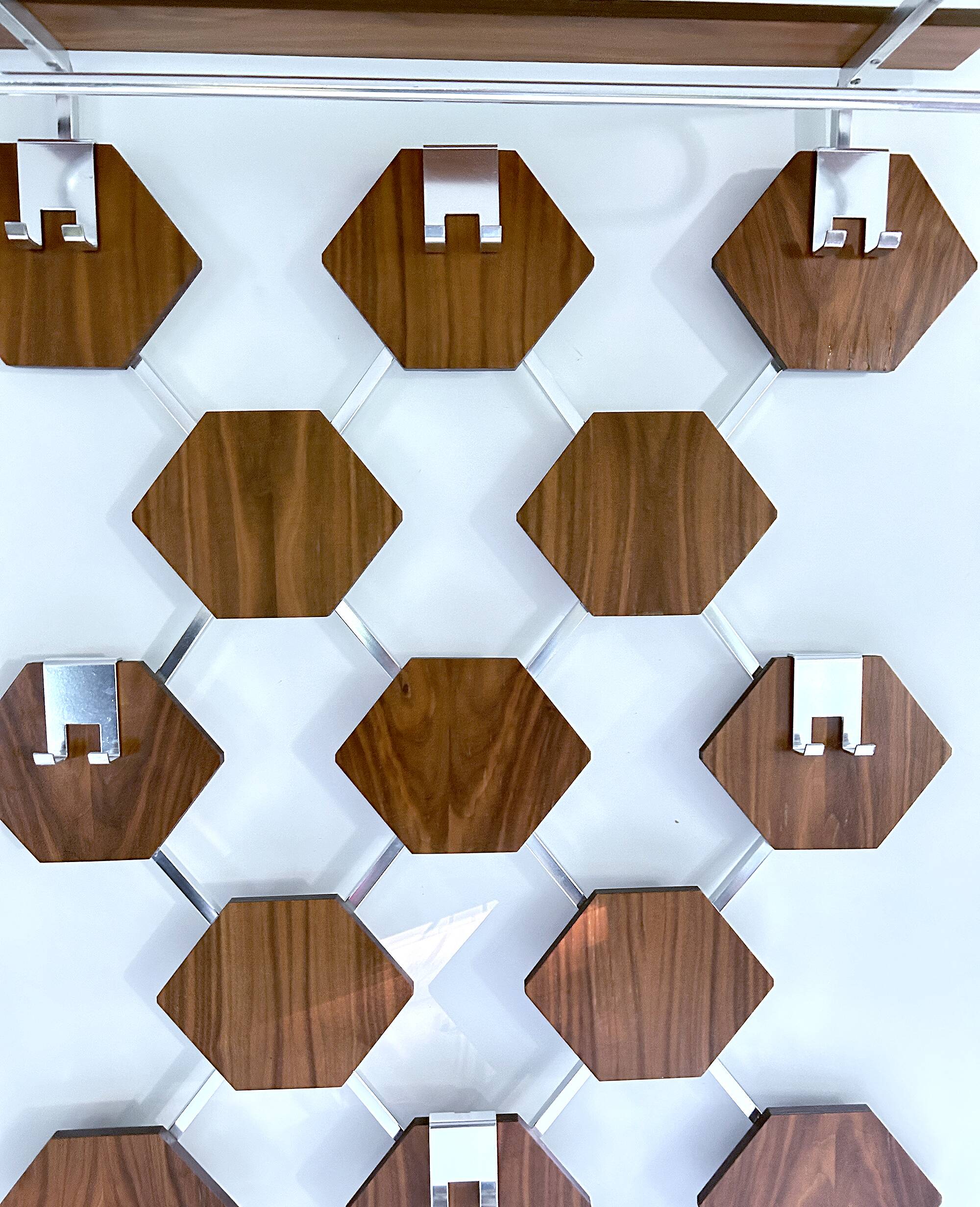 Large Vintage Scandinavian Coat Rack, Teak