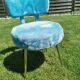 Blue moumoute chair Pelfran