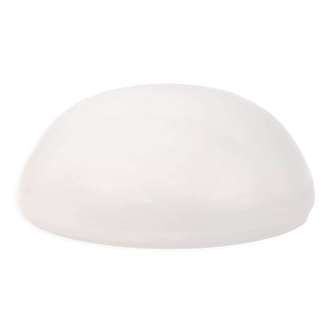 Plafonnier demi sphère globe en verre opaline blanche