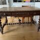 Antique solid oak dining table