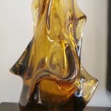 Vase vintage de la verrerie de Zabkowice Steelworks, Pologne, Années 70