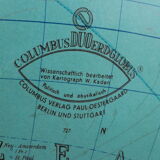 Midcentury glass globe with light from columbus duoerdglobe, germany