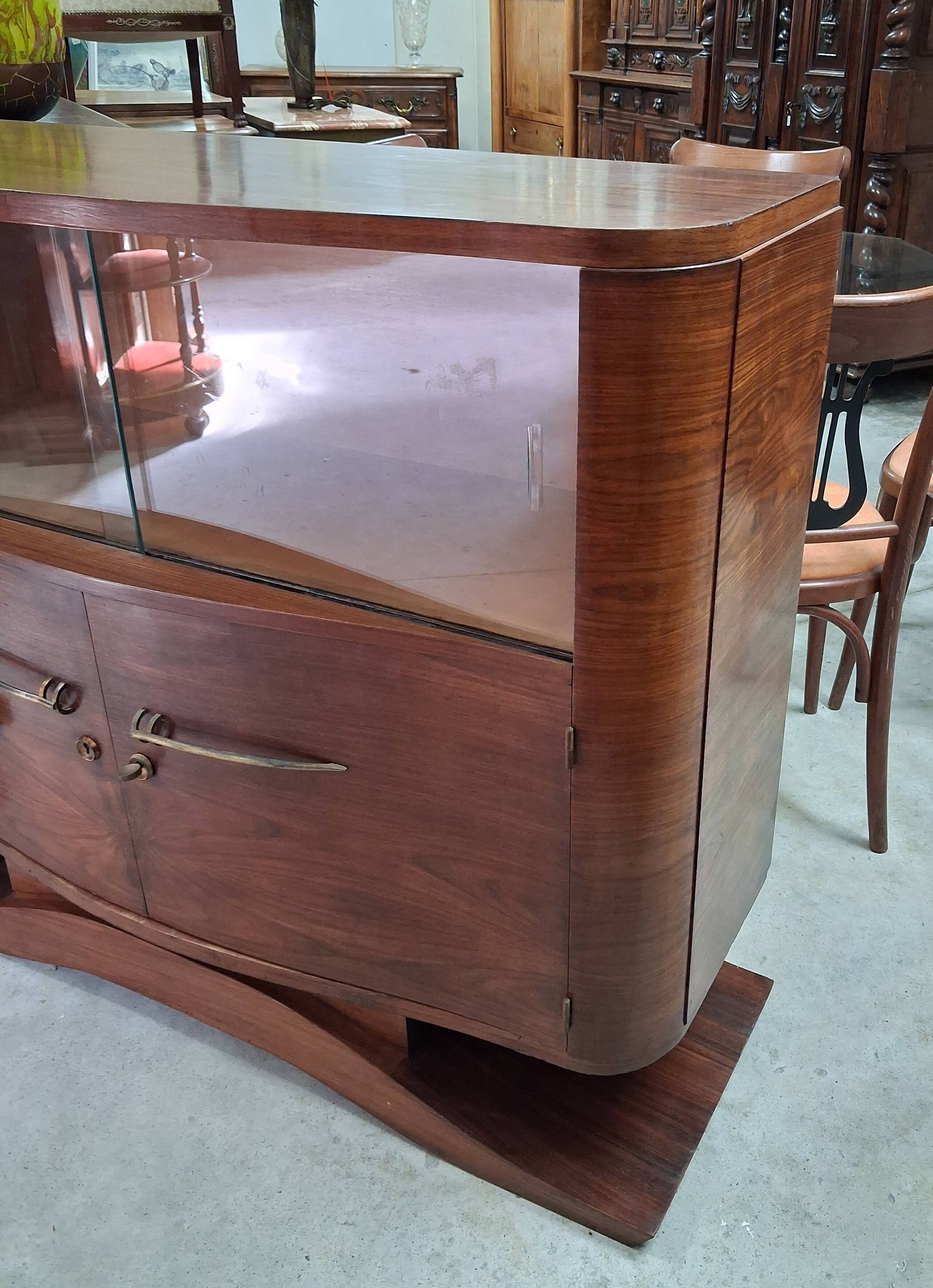 Art Deco display cabinet in rosewood