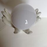 Lamp hands globe opaline
