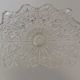 Vintage Crystal Glass Bowl,Glasswork Novy Bor,1950's.