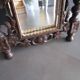 Antique carved wooden mirror