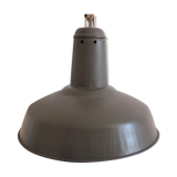 Suspension enamelled khaki lampshade