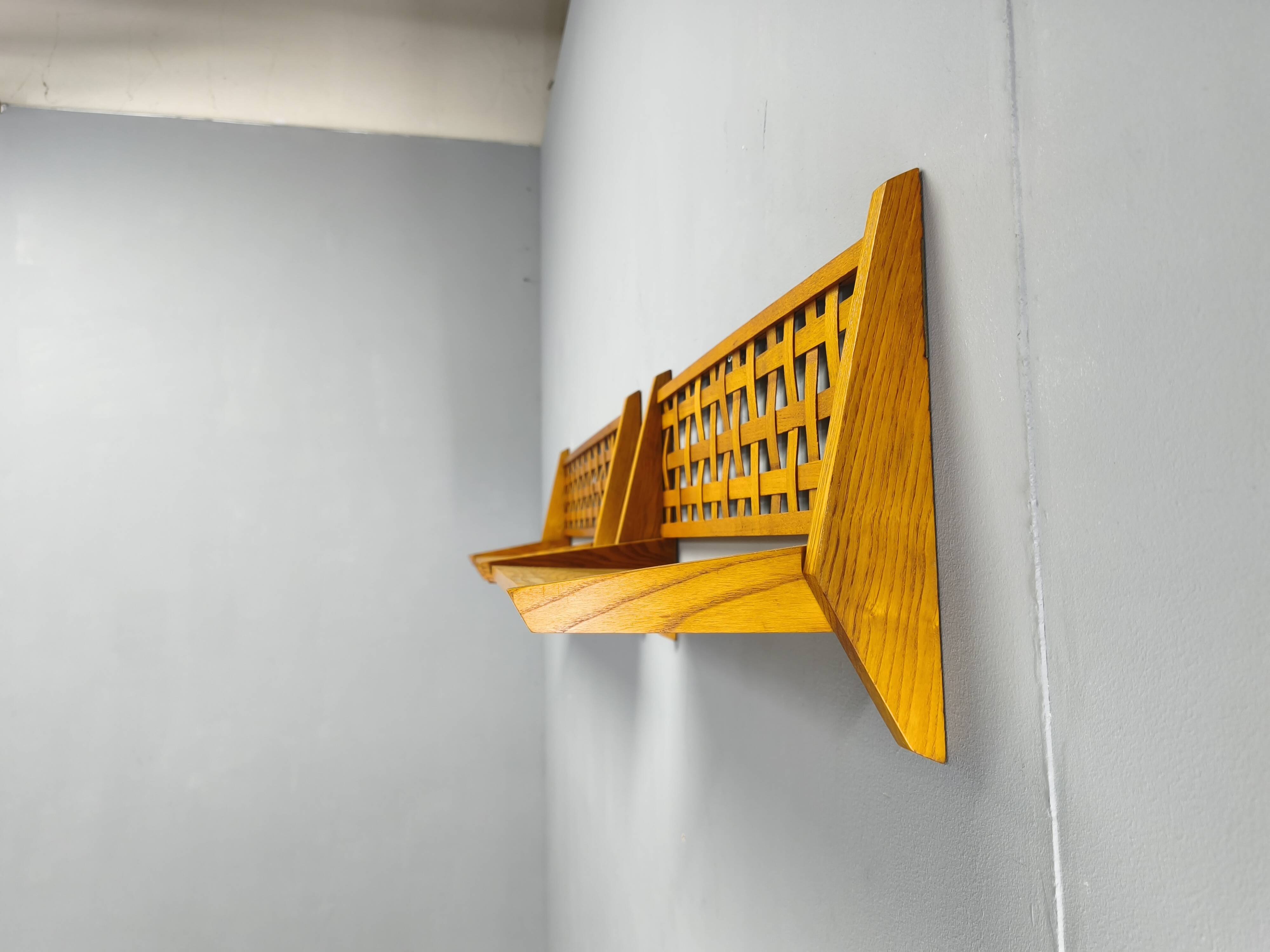 Pair of Mid-Century Folding Wall Shelves by ULUV, Czechoslovakia 1960s