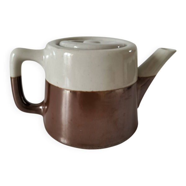 Théière vintage bicolore — esprit Japandi