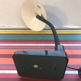 Aluminor metal storage office lamp - black flexible arm vintage 80s