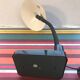 Aluminor metal storage office lamp - black flexible arm vintage 80s