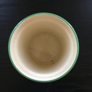 Seau à glace en faïence jaune et verte