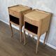 Pair of airbrushed bedside tables