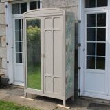 Vintage Parisian upholstered wardrobe