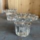 Pair of Italian glass candlesticks