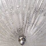 Pair of Round Murano Glass Ceiling Lights or Sconces, Italy