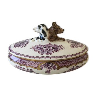 Old Limoges porcelain bonbonnière