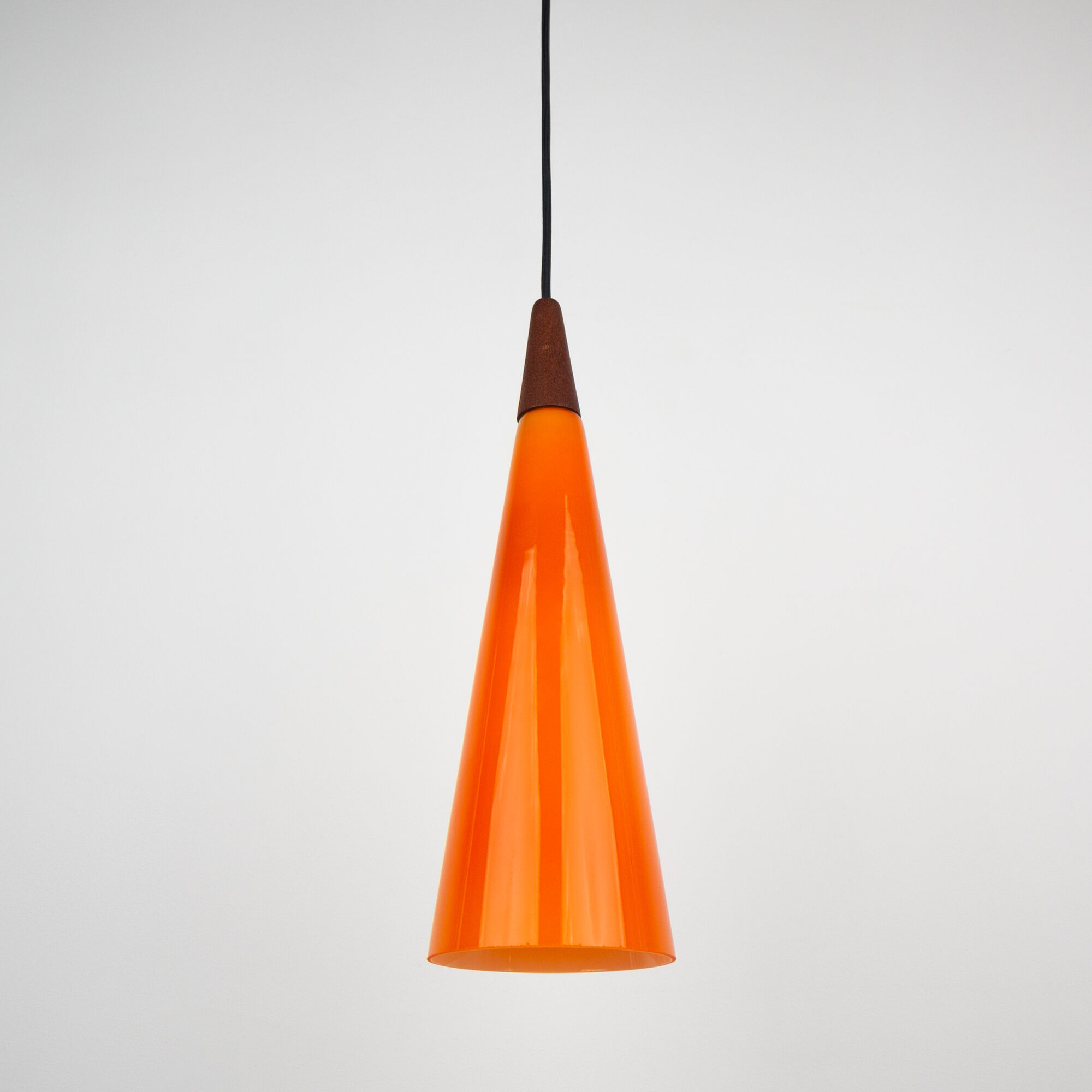 Danish vintage pendant lamp Trompet by Fog og Morup and Holmegaard, 1966