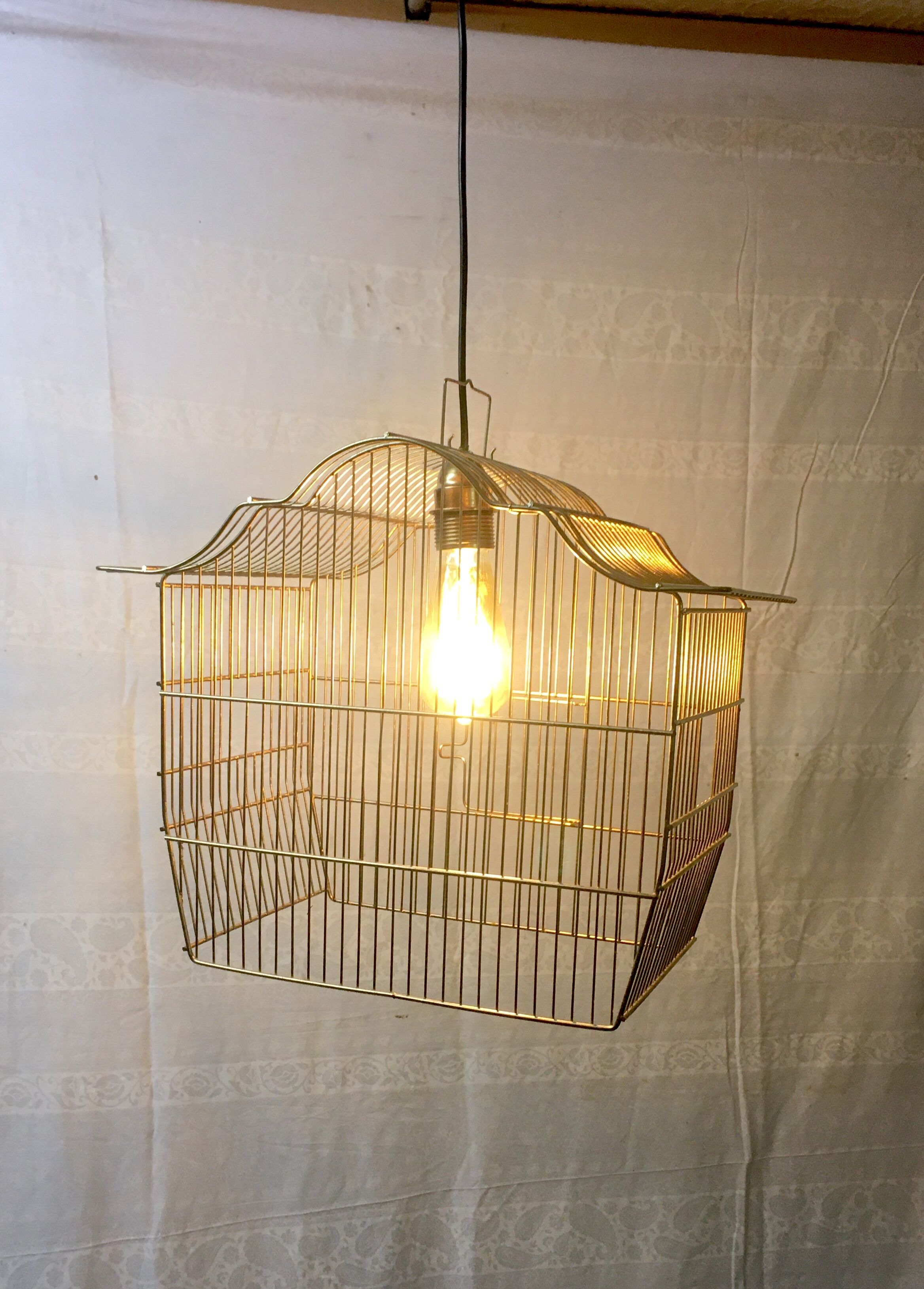 Golden birdcage suspension