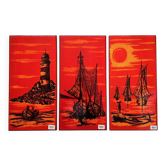 Mid-century wall art, Fat Lava wall plate by Bay Keramik