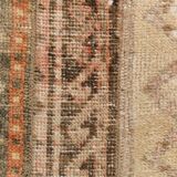 2x9 Vintage Brown & Cream Turkish Runner Rug, 60x263Cm