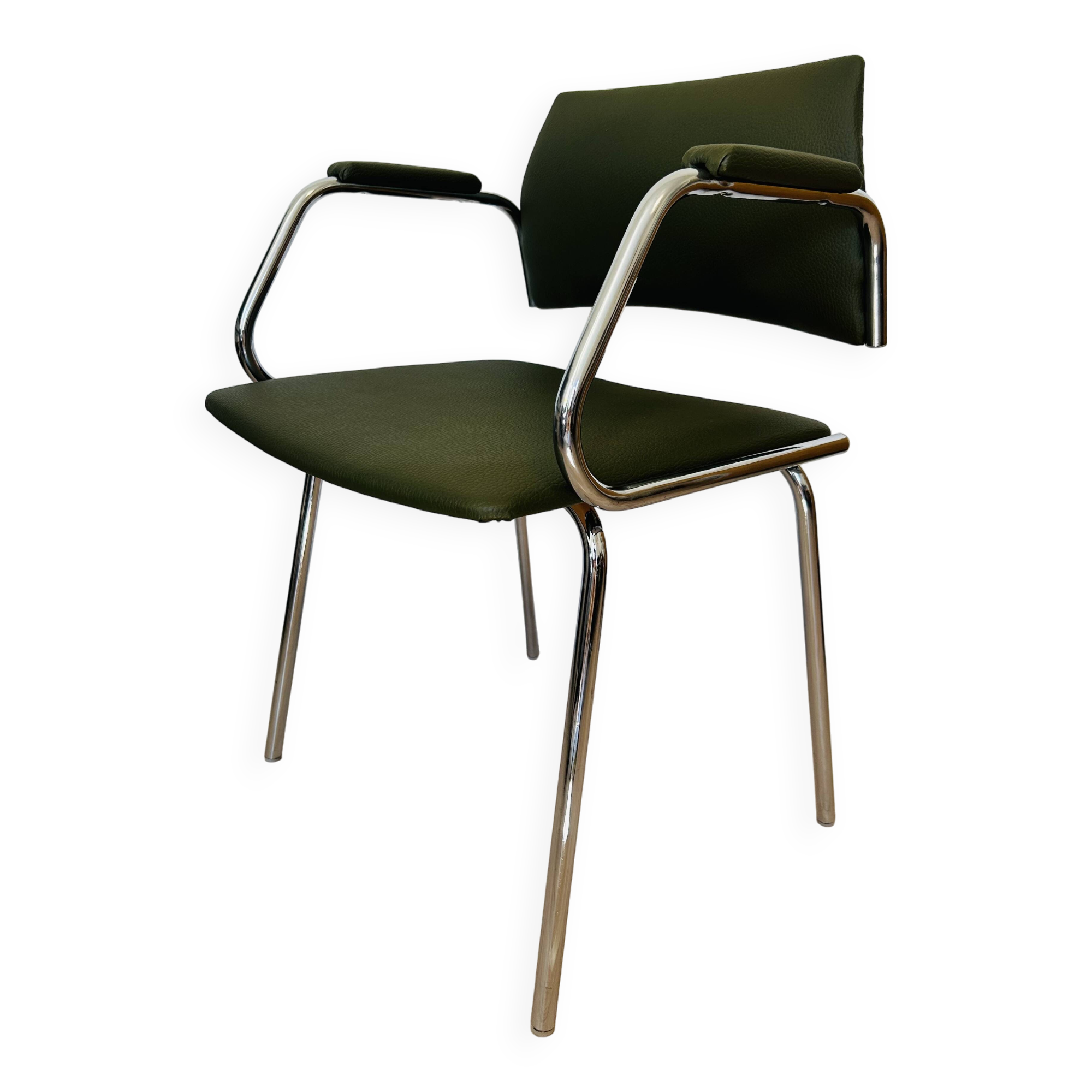 Fully Restored Olive Office Chair by Kovona from Czechoslovakia 1970’s