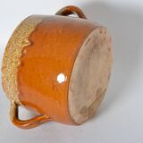 Glazed terracotta flowerpot