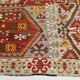 6x13 Beige & Red Wool Kilim Rug, 193x406Cm