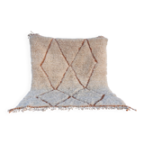 Beni Ouarain rug 300x200 cm – Thick ivory wool, diamond patterns