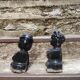 Pair of cast iron andirons