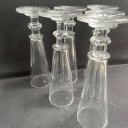 6 Baccarat/Saint Louis champagne flutes - Mid 19th century
