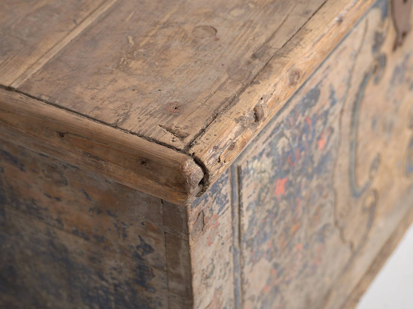 Antique Hand-Painted Wedding Chest (1846) #37