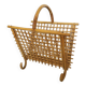 Vintage rattan magazine rack