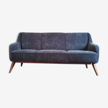 Sofa 3 seats 50 60 grey velvet