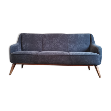 3 seater sofa 50s 60s gray velvet