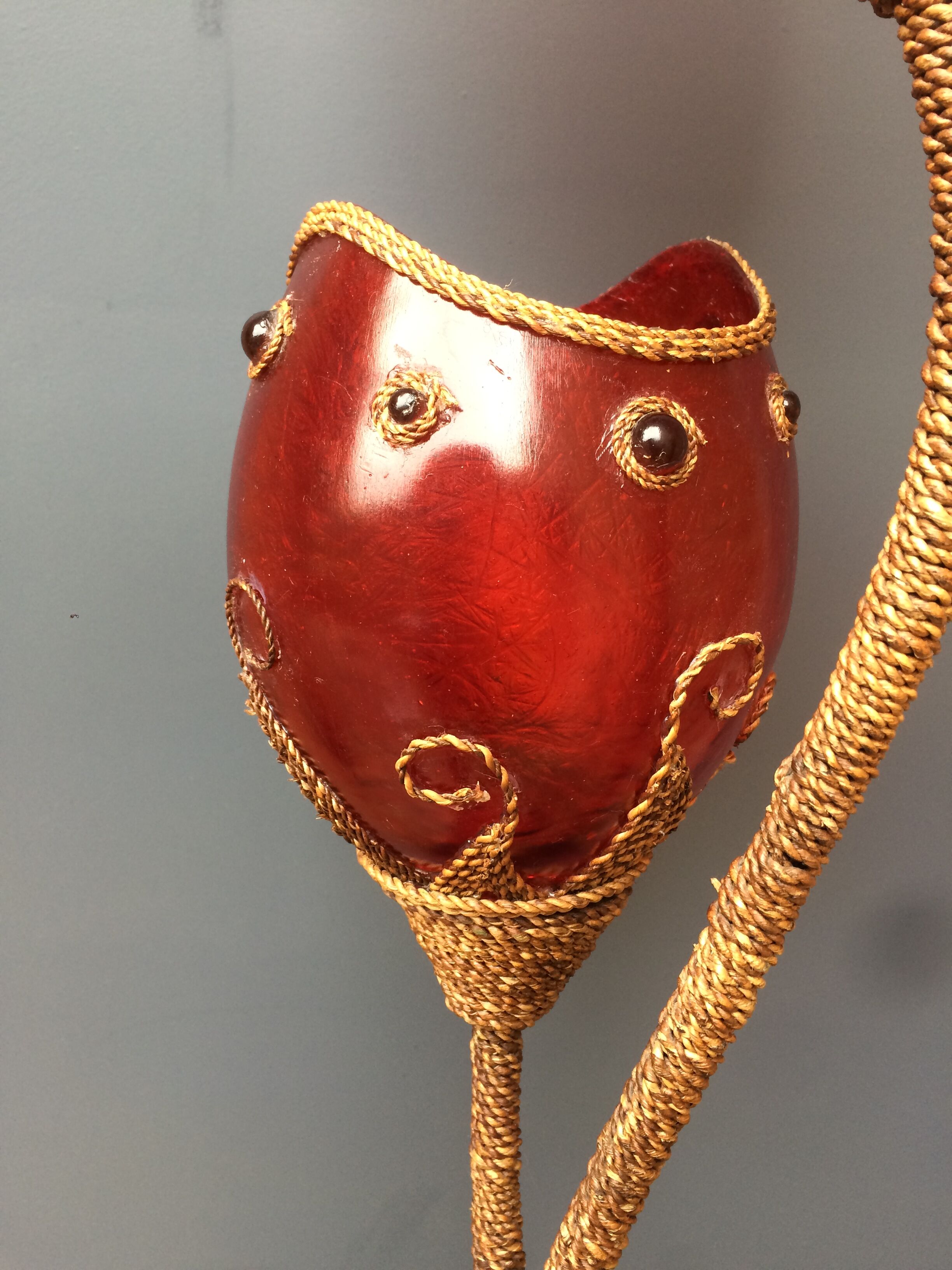 Carnival lamp in Fiber of Glass and Wicker