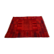 Carpet 1970 pop design geometric red background wool 229 cm x 170 cm