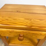 Pair of Swedish solid pine bedside tables from the 1980s